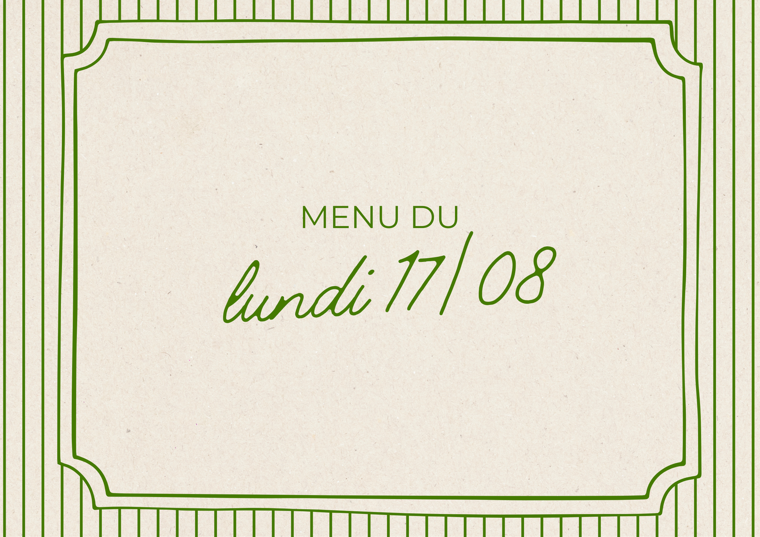 Menu du lundi 17/08