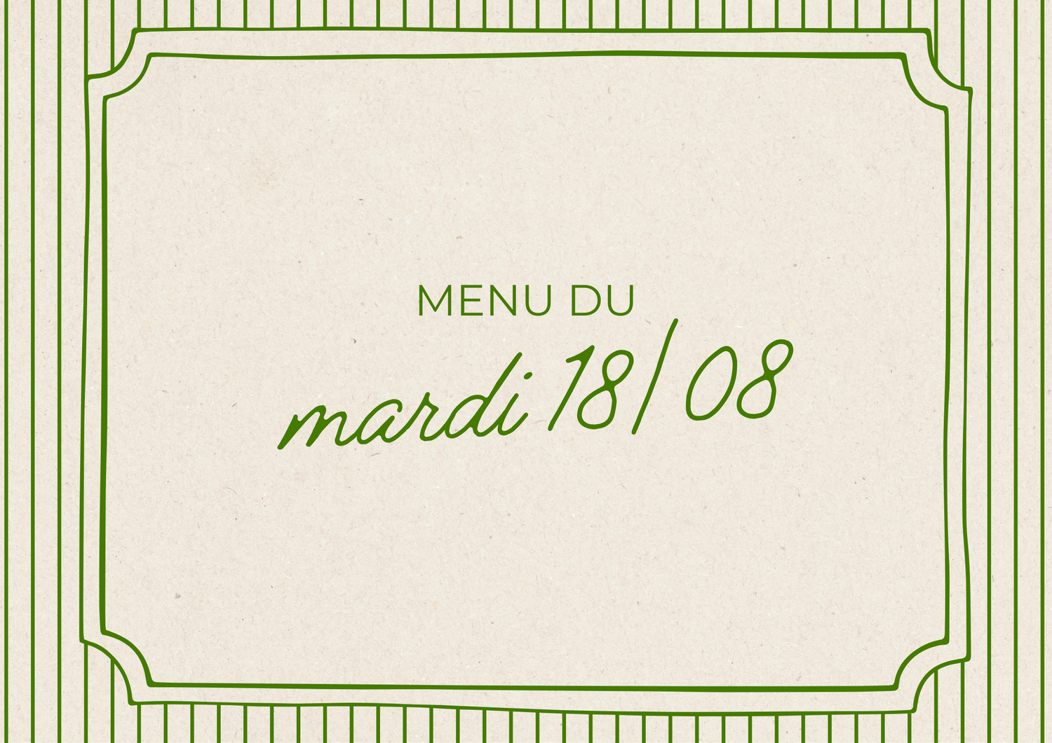 Menu du mardi 18/08